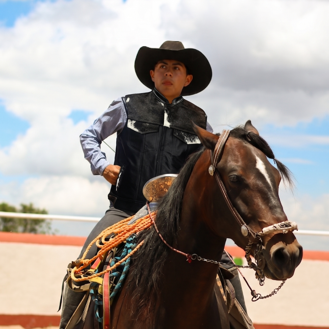 Chaleco: Levis en piel de vaca