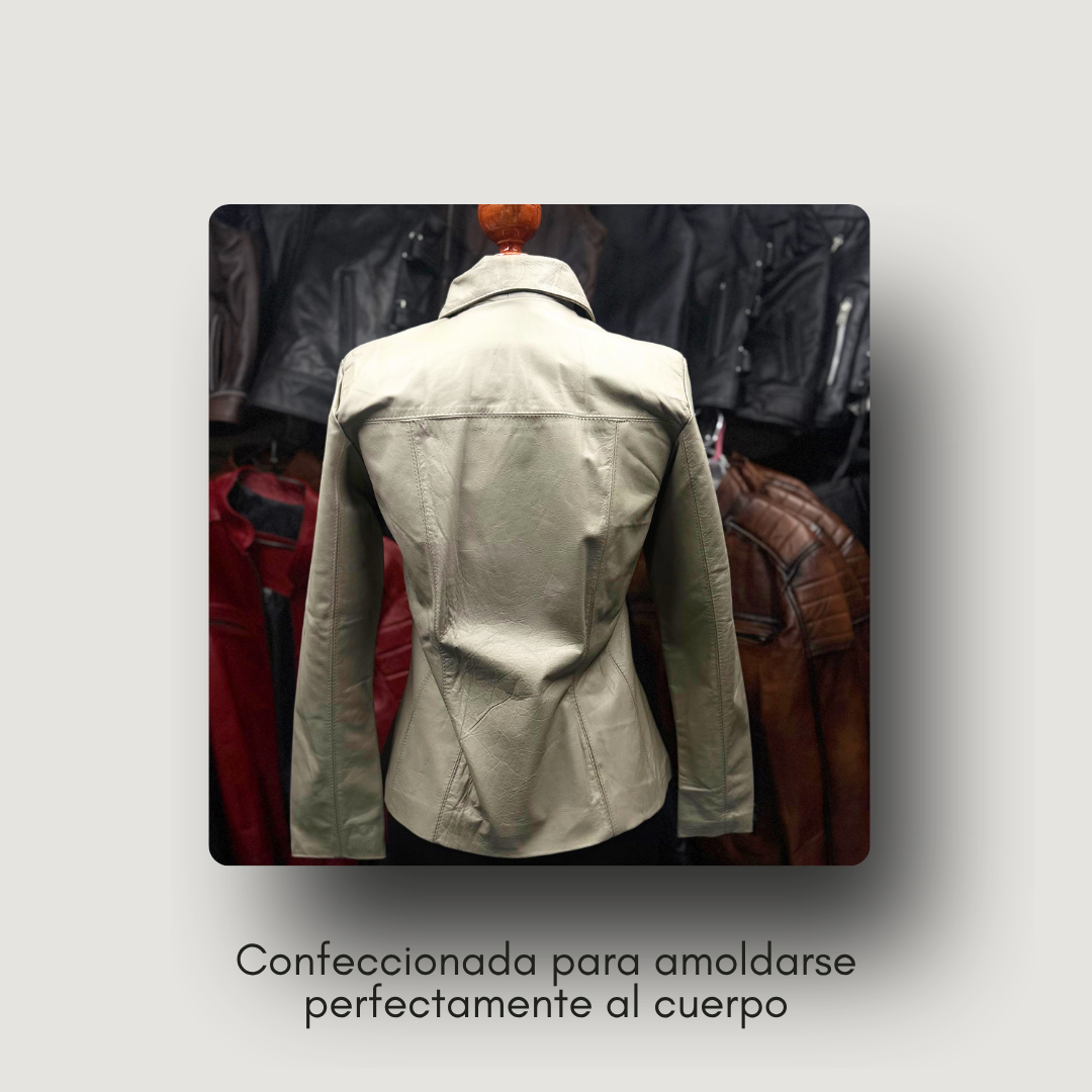 Chamarra: rockera con cinto