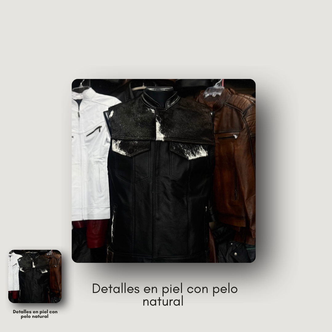 Chaleco: Levis en piel de vaca