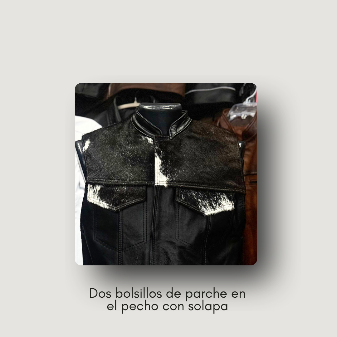 Chaleco: Levis en piel de vaca