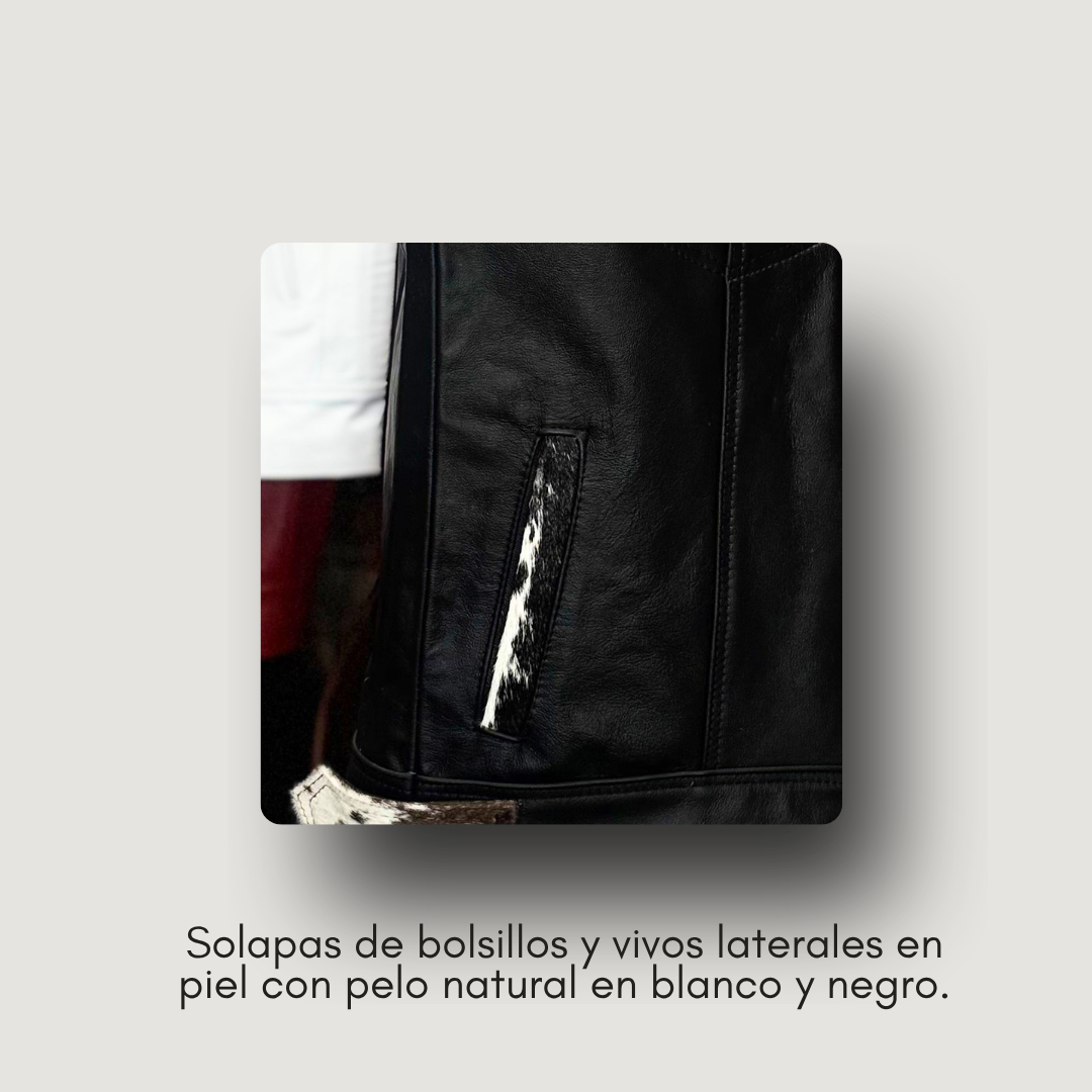 Chaleco: Levis en piel de vaca